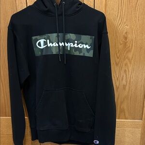 Champion Black Camo Logo Hoodie
